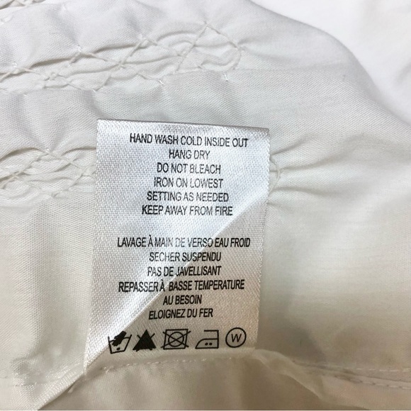 Samuel Dong White Wired Double Ruffled Collar Long Sleeve Zip Front Blouse Top - Picture 8 of 8